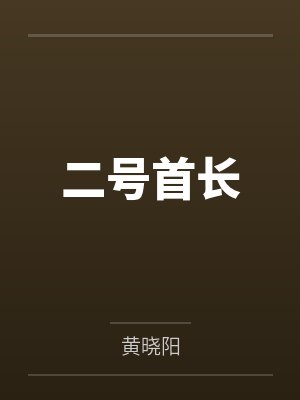 二号首长黄晓阳百度网盘封面