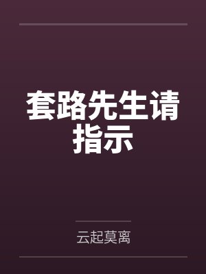 套路先生请指示封面