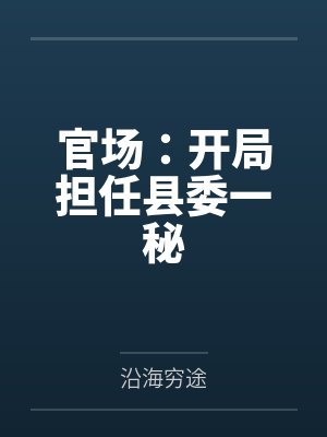 官场：开局担任县委一秘by沿海穷途封面