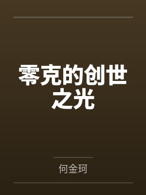 零克的创世之光by何金珂封面