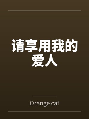请享用我的爱人封面