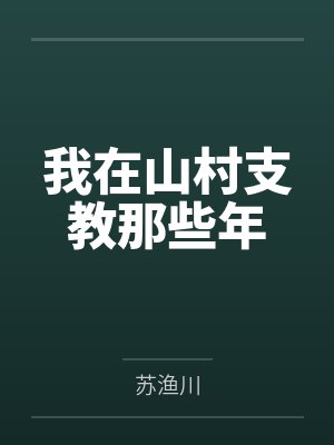 我在山村支教那些年封面