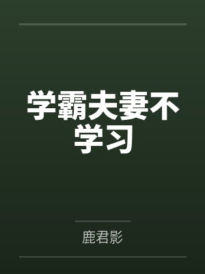 学霸夫妻不学习封面