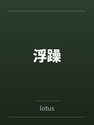 浮躁封面